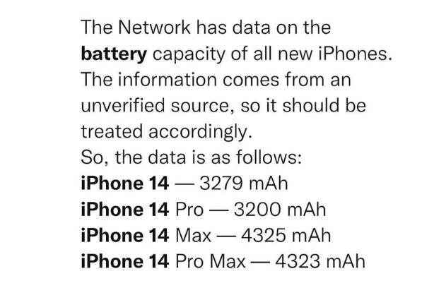 iPhone 14系列电池容量有多大？有提升吗？