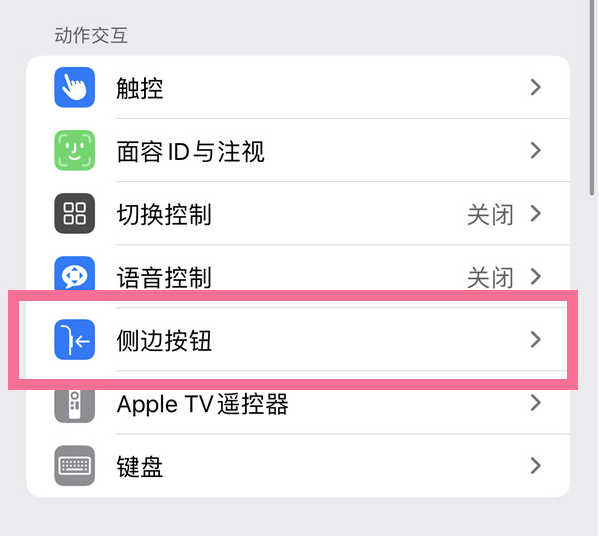 iPhone14 Plus侧键双击下载功能关闭方法
